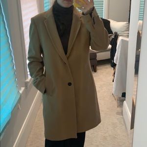 zara men’s camel wool coat size L